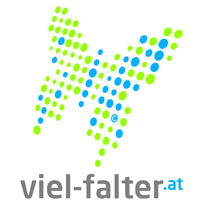 Viel Falter LOGO Blau Gruen