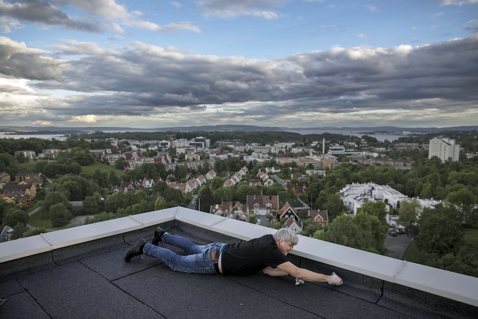 Jon Larsen Is A Micrometeorite Expert Based In Oslo. He Uses A Magnete On Rooftops To Collect Dust. Then He Search Trough All The Dust, Searching For Stardust. 
Photo: Espen Rasmussen